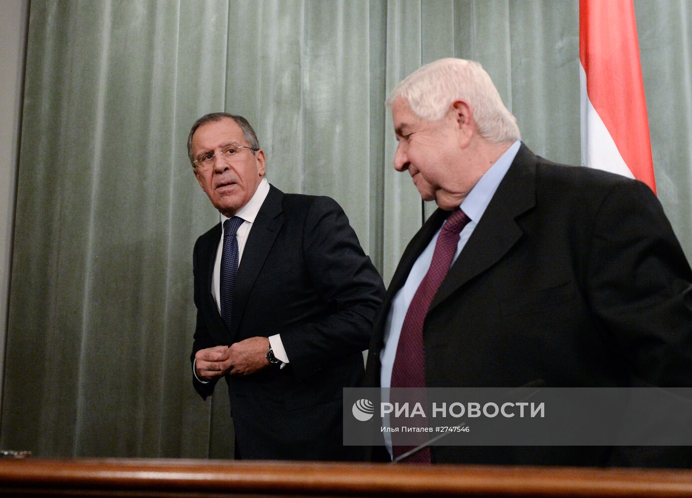 Встреча глав МИД России и Сирии С. Лаврова с В. Муаллемом