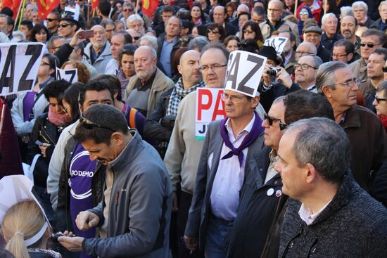Антивоенный митинг в Мадриде