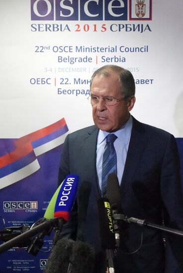Глава МИД РФ С.Лавров принял участие в 22-й министерской конференции ОБСЕ