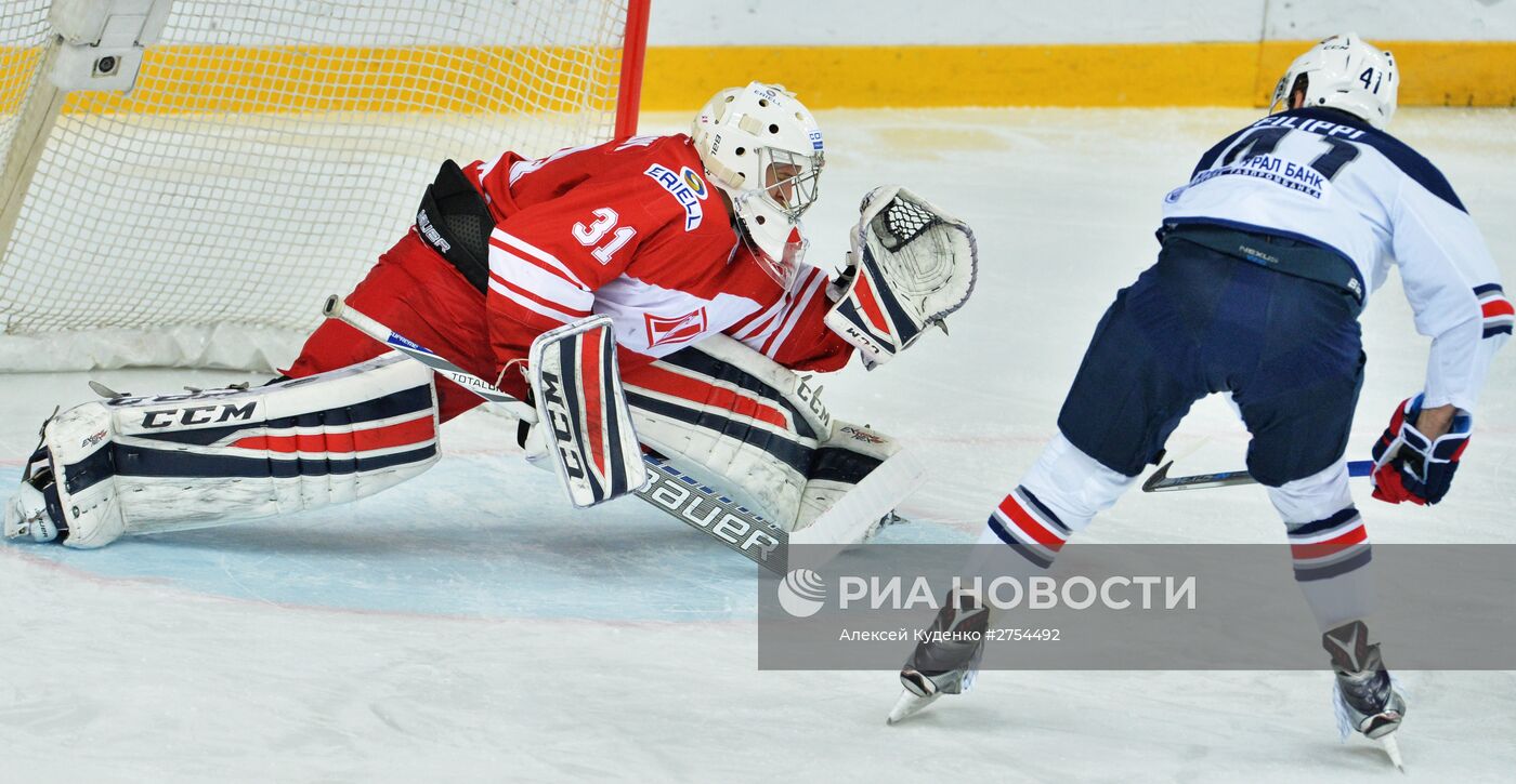 Хоккей. КХЛ. Матч "Спартак" - "Металлург" (Магнитогорск)