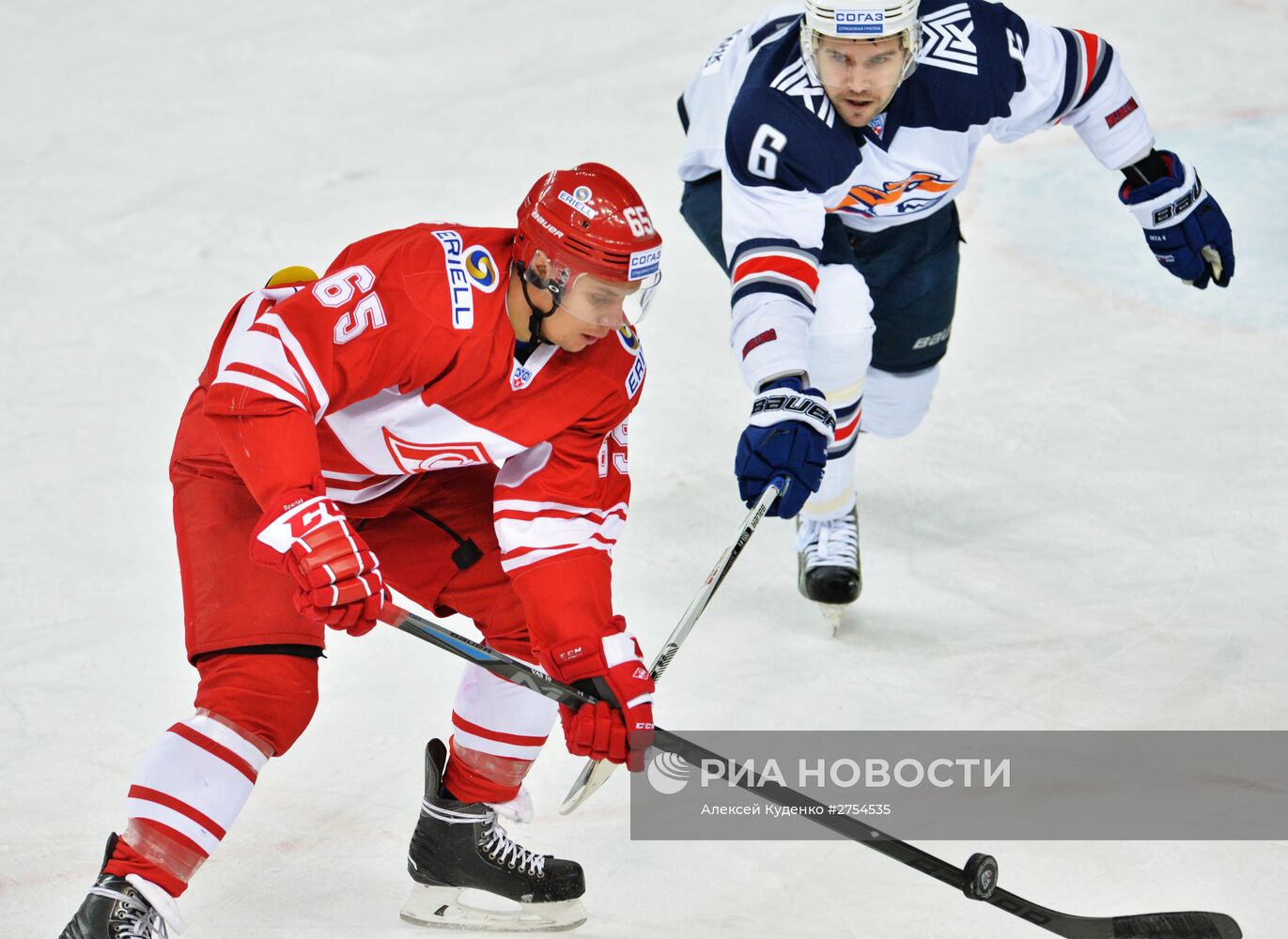 Хоккей. КХЛ. Матч "Спартак" - "Металлург" (Магнитогорск)