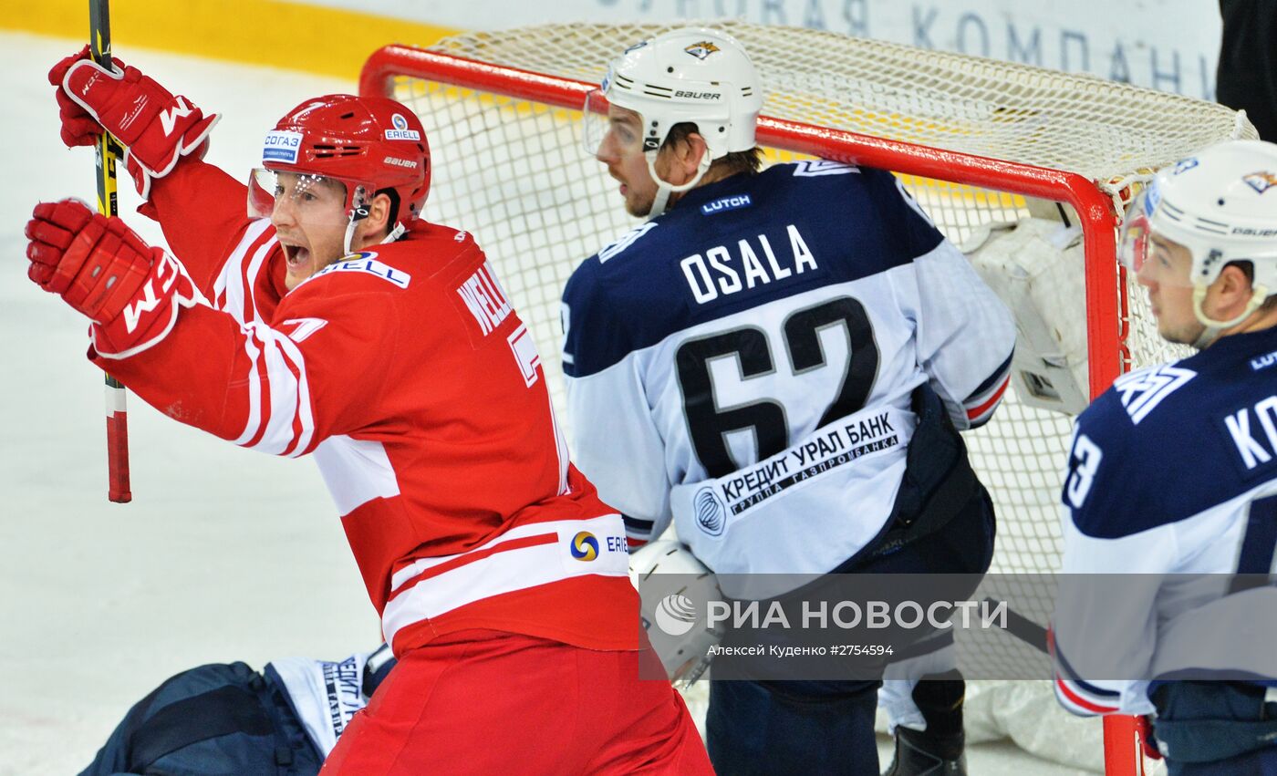 Хоккей. КХЛ. Матч "Спартак" - "Металлург" (Магнитогорск)