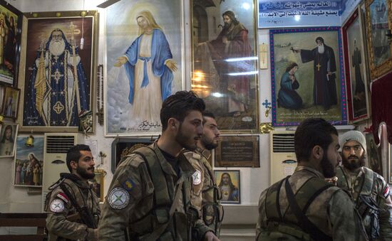 Ассирийские силы самообороны "Соторо" в городе Камышли