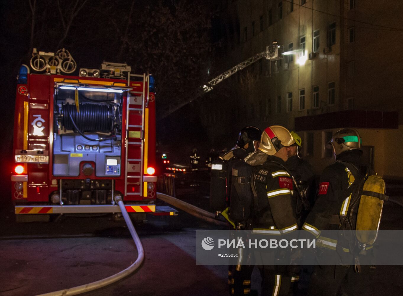 Пожар на Тушинском машиностроительном заводе в Москве