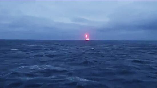 Пуск МБР "Синева" РПКСН "Верхотурье" из подводного положения