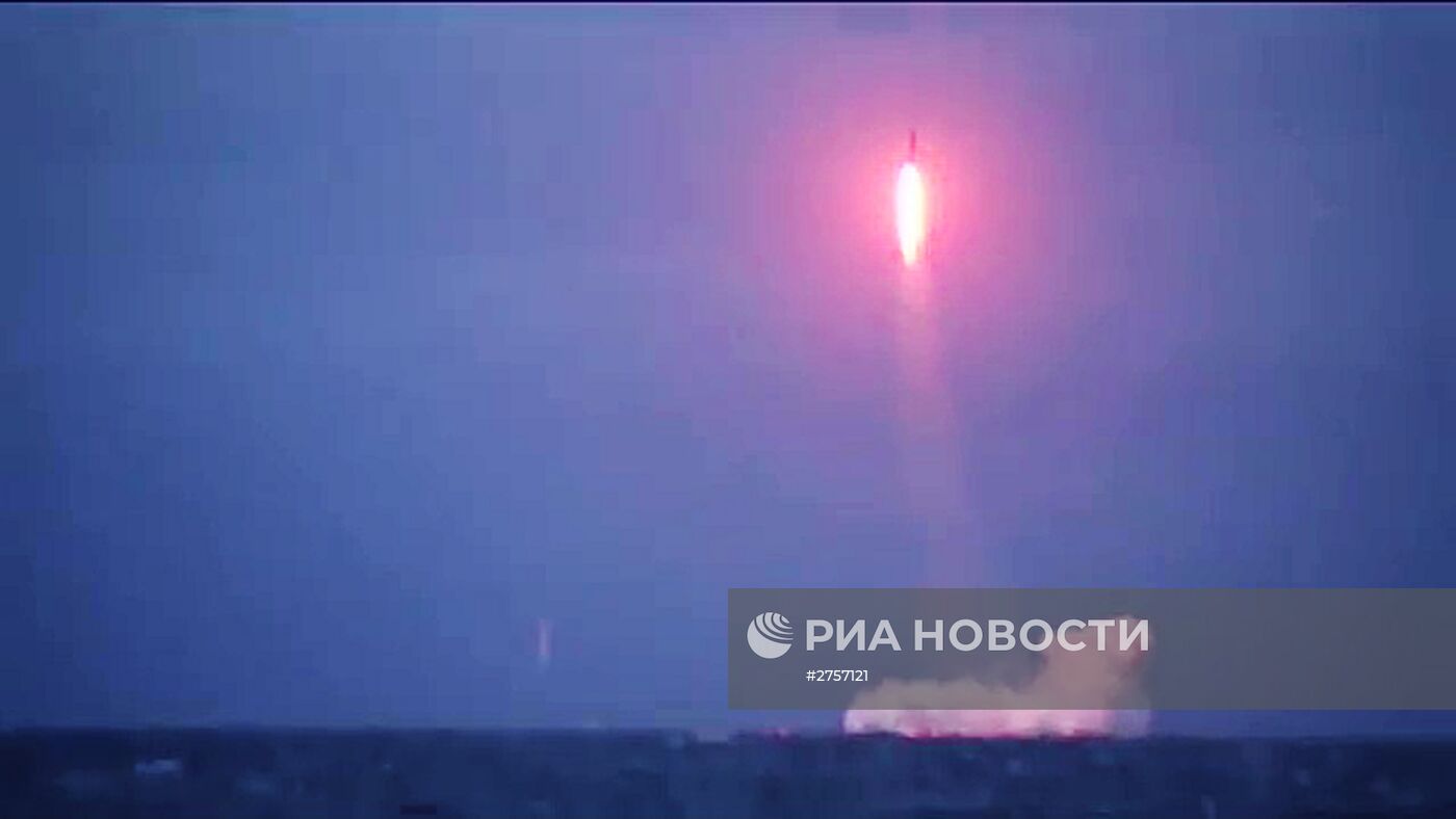 Пуск МБР "Синева" РПКСН "Верхотурье" из подводного положения