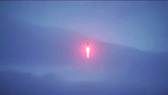 Пуск МБР "Синева" РПКСН "Верхотурье" из подводного положения