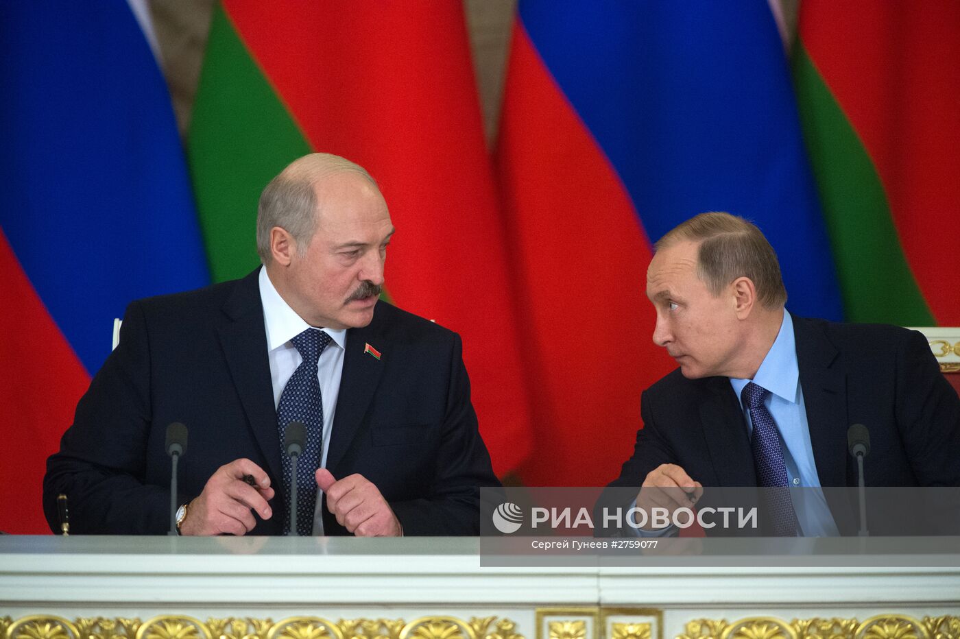 Президент РФ В.Путин провел российско-белорусские переговоры