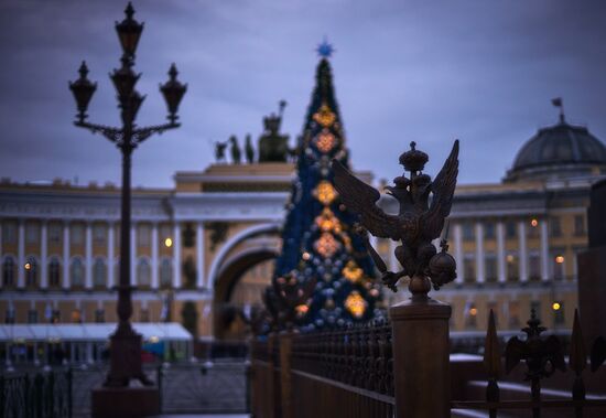 Предновогоднее украшение Санкт-Петербурга