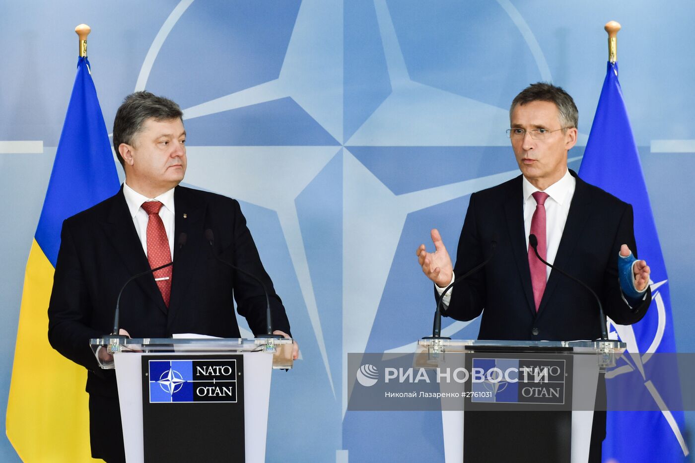 Президент Украины П.Порошенко встретился с руководством НАТО в Брюссе
