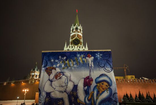 Встреча главной Новогодней елки страны на Красной площади
