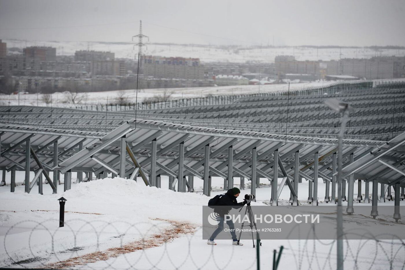 Открытие крупнейшей в РФ солнечной станции в Оренбургской области