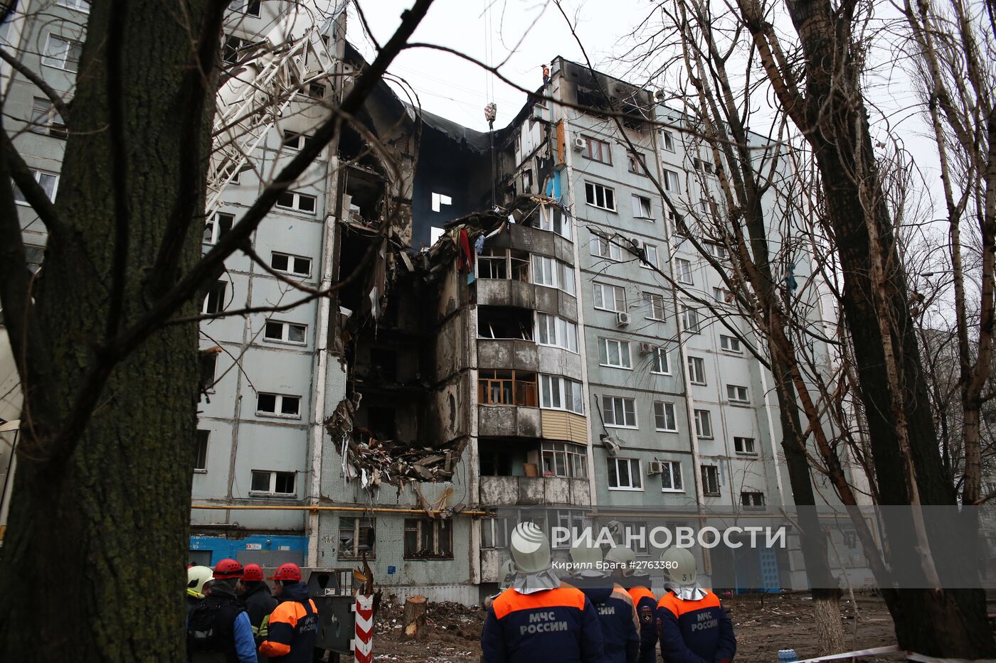 Последствия взрыва газа в жилом доме в Волгограде | РИА Новости Медиабанк