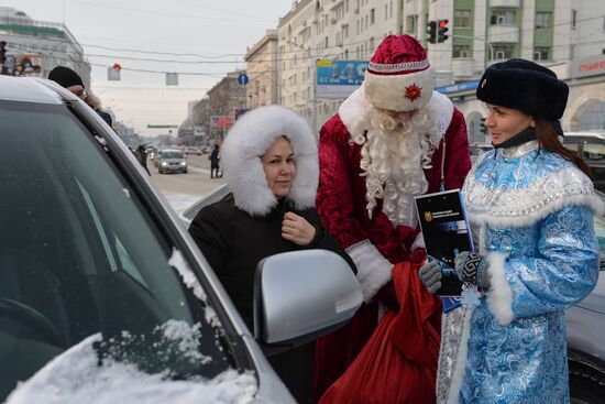 Профилактическая акция "Трезвый Новый год" в Новосибирске