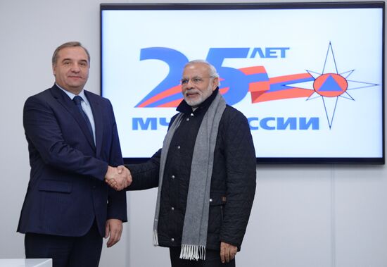 Посещение делегацией Республики Индия национального центра управления МЧС России