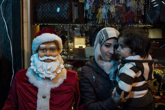 Празднование Рождества в Дамаске