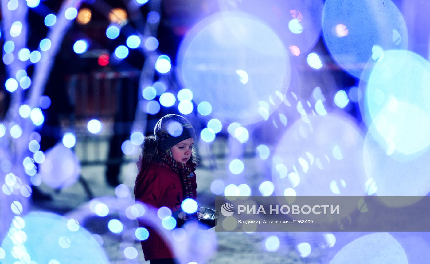 Открытие фестиваля "Ледовая Москва. В кругу семьи" в парке Победы на Поклонной горе