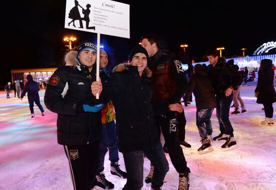 Фотоистория о влюбленных в Москве