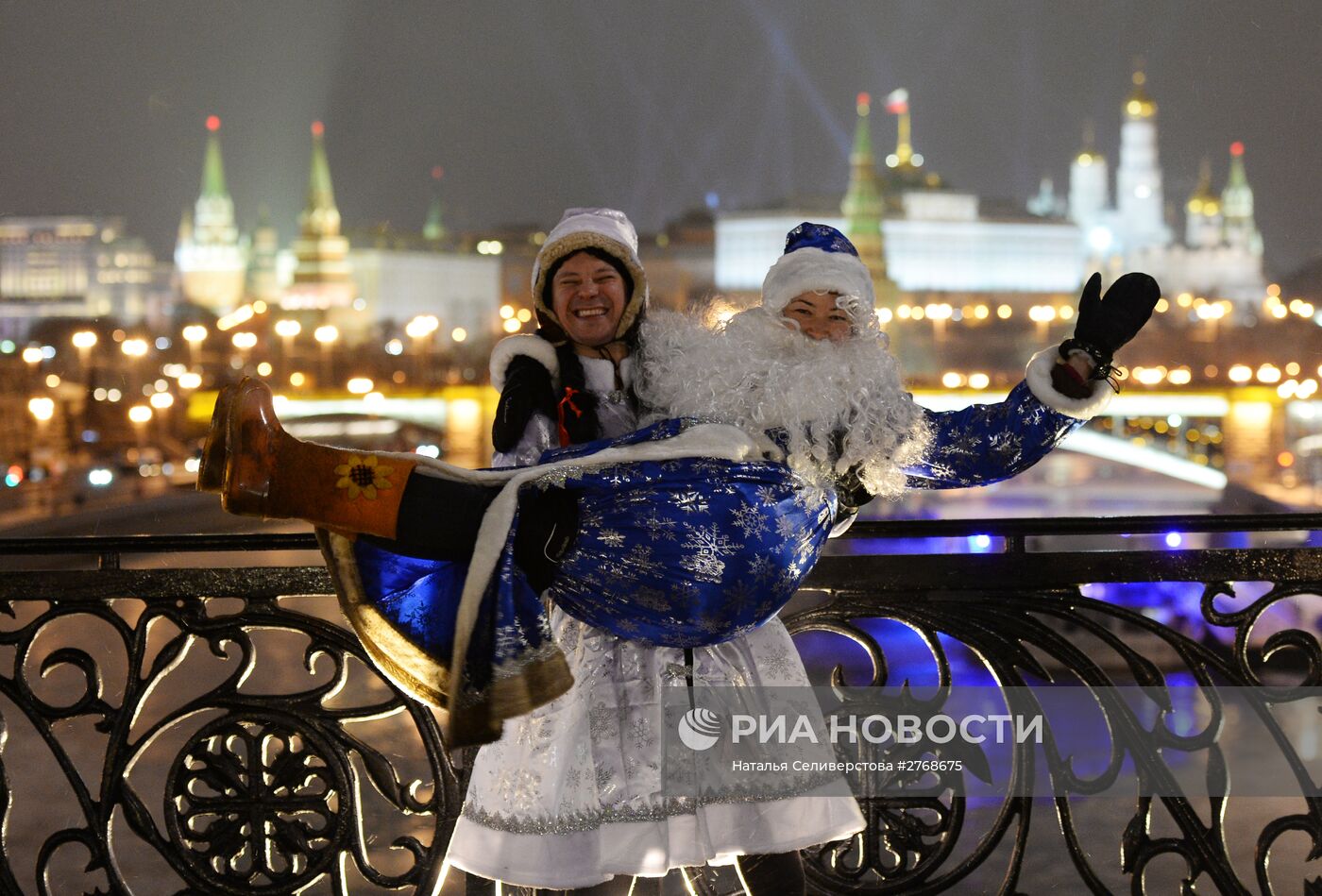 Празднование Нового года в Москве