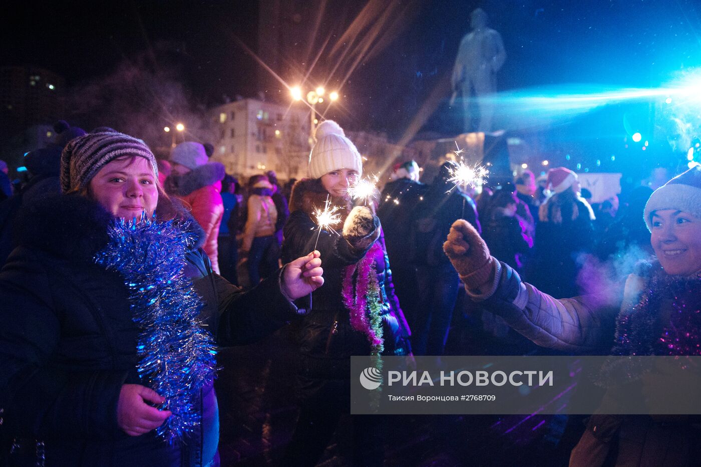 Встреча Нового года в Донецке
