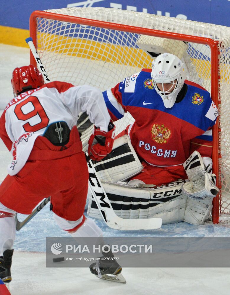 Хоккей. Молодежный чемпионат мира. Матч Россия - Дания