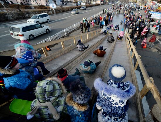 Ледовый городок в Уссурийске