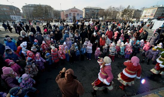 Ледовый городок в Уссурийске