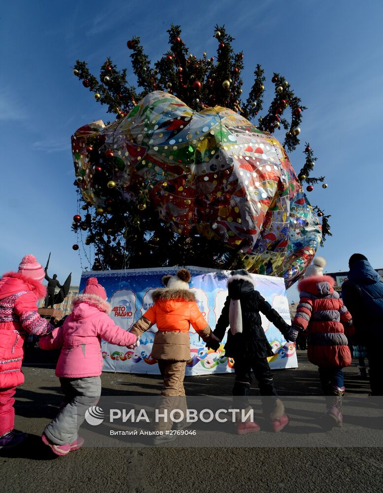 Ледовый городок в Уссурийске