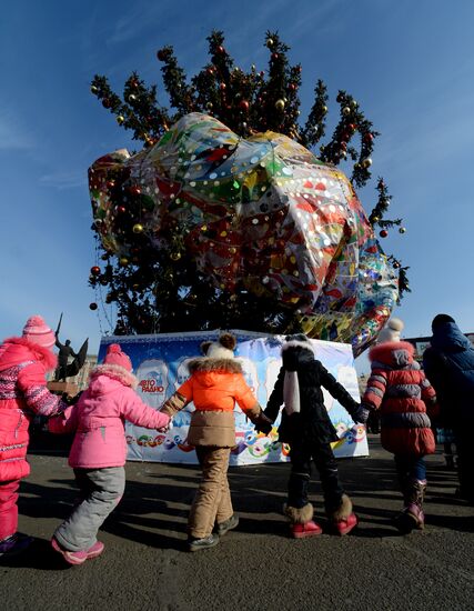 Ледовый городок в Уссурийске