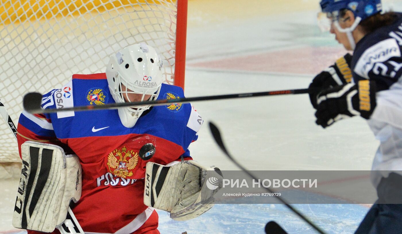 Хоккей. Молодежный чемпионат мира. Матч Россия - Финляндия