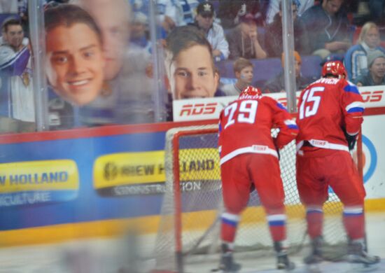 Хоккей. Молодежный чемпионат мира. Матч Россия - Финляндия