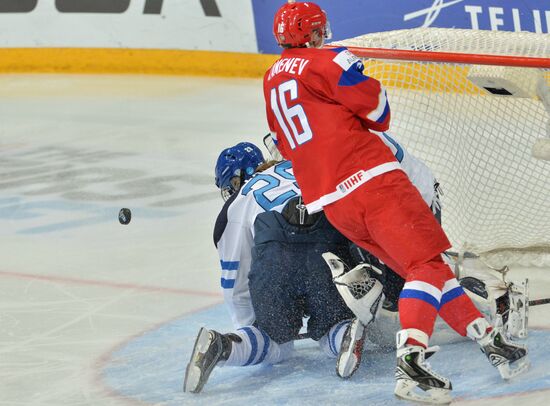 Хоккей. Молодежный чемпионат мира. Матч Россия - Финляндия