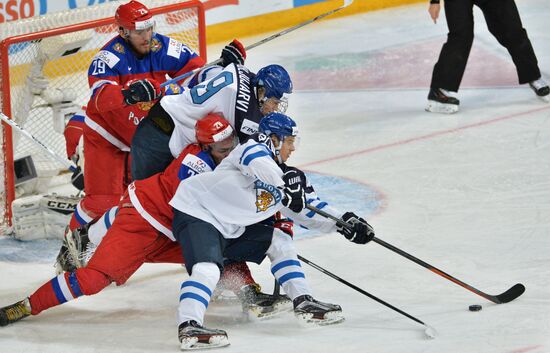 Хоккей. Молодежный чемпионат мира. Матч Россия - Финляндия