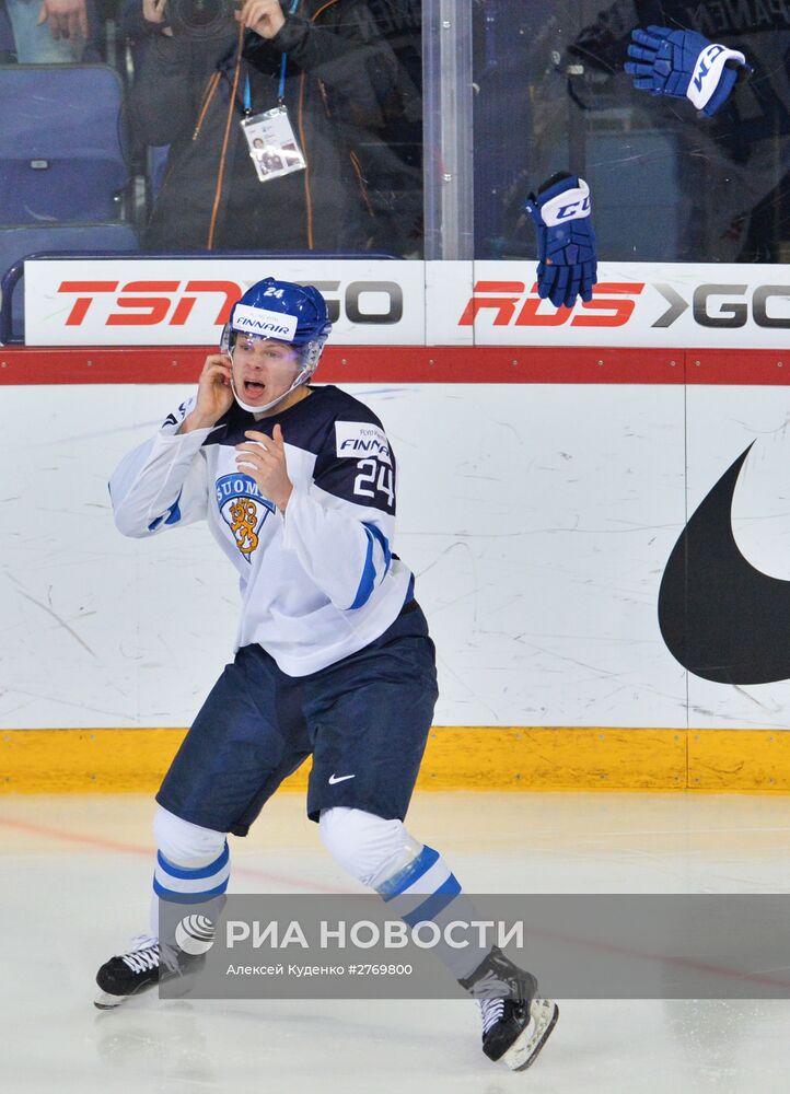 Хоккей. Молодежный чемпионат мира. Матч Россия - Финляндия