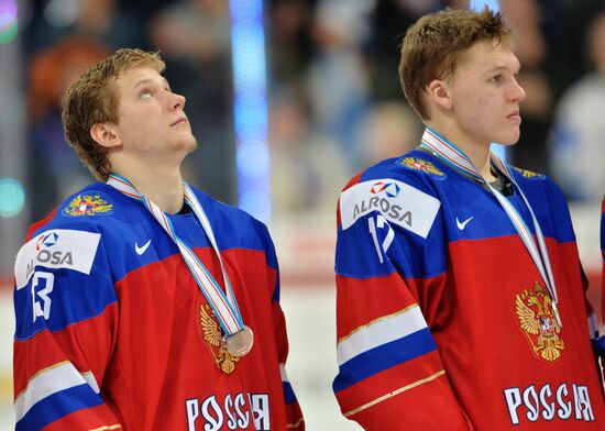 Хоккей. Молодежный чемпионат мира. Матч Россия - Финляндия