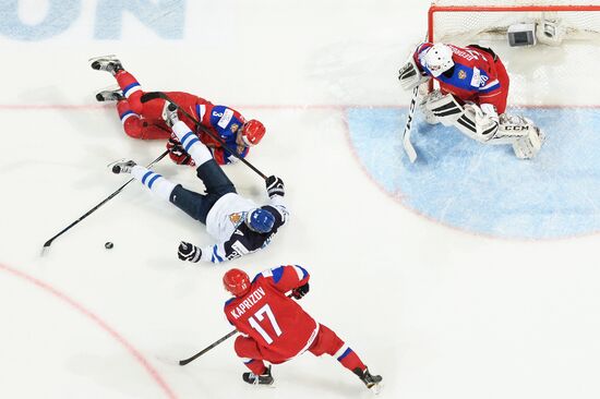 Хоккей. Молодежный чемпионат мира. Матч Россия - Финляндия