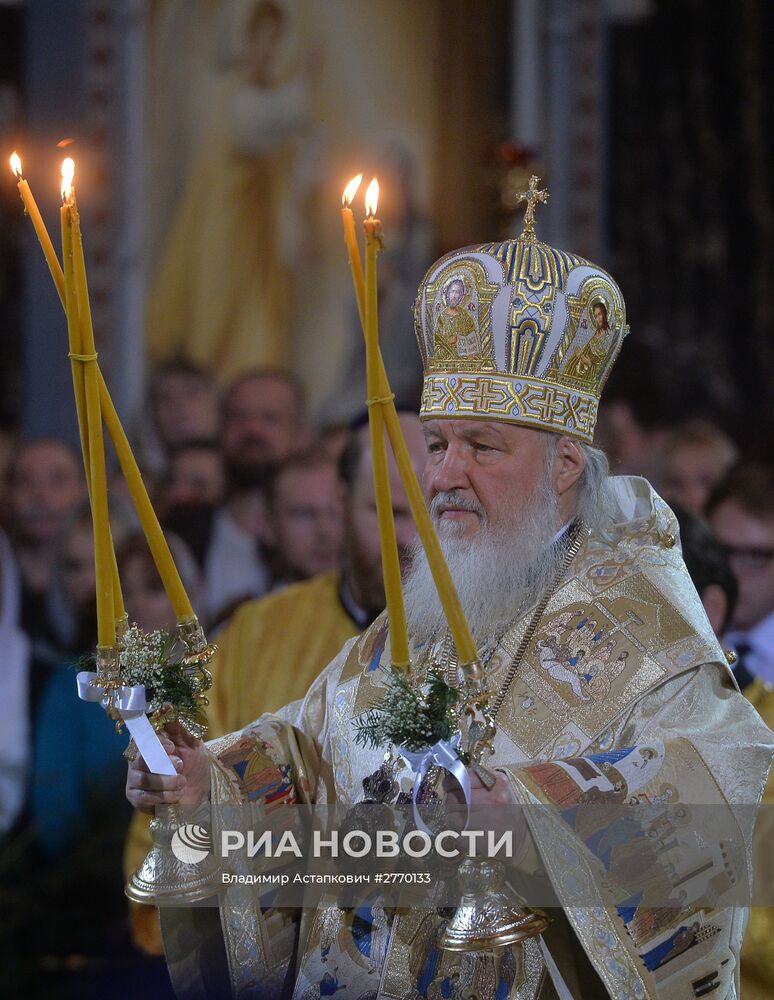 Рождественское богослужение в храме Христа Спасителя