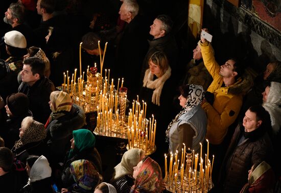 Празднование Рождества Христова в Киево-Печерской лавре