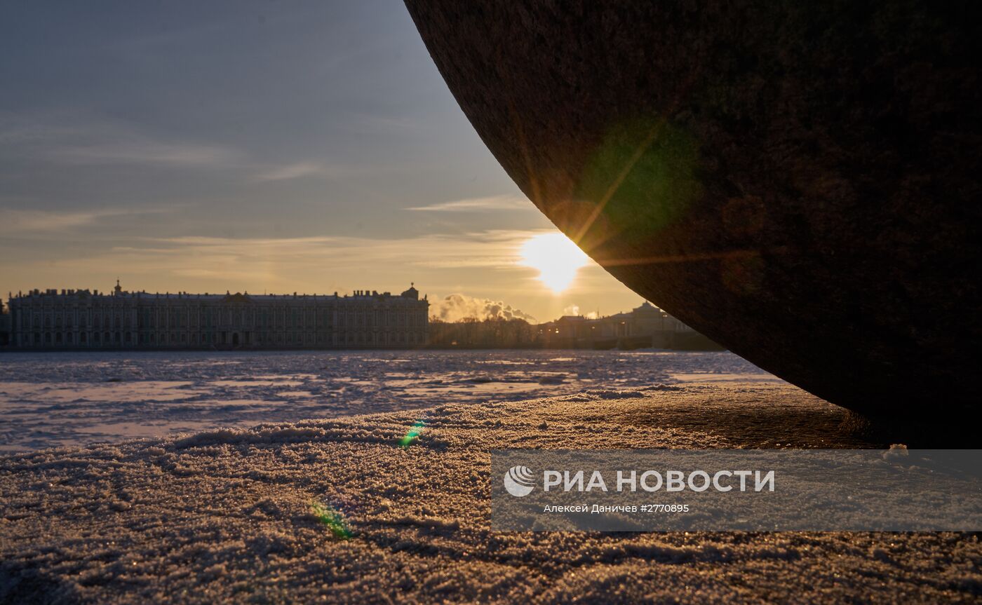 Зимняя погода в Санкт-Петербурге