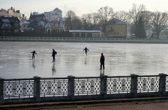 Зимние виды Калининграда