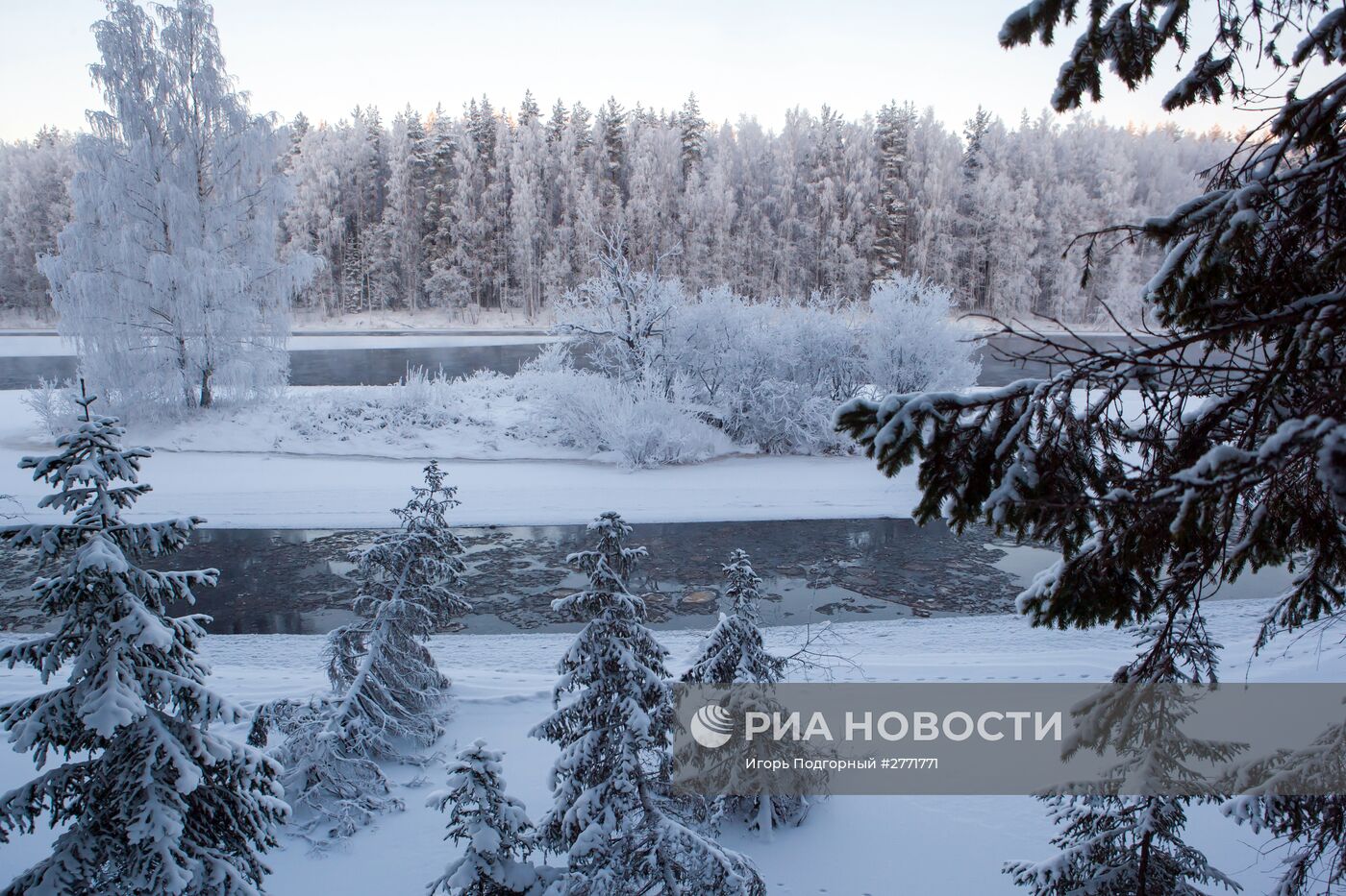 Зимний отдых на реке Шуя в Карелии