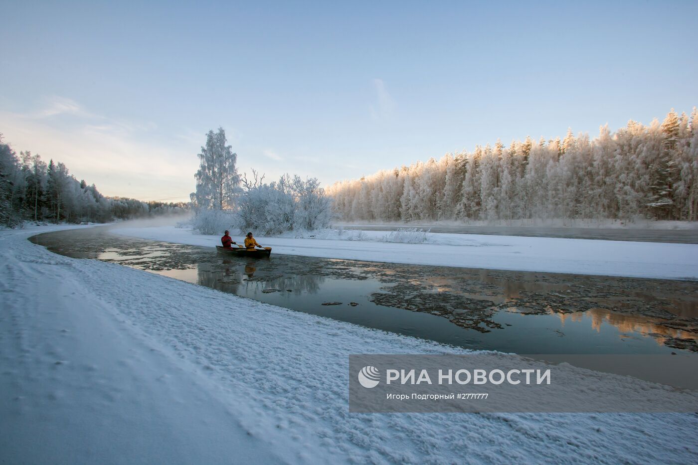 Зимний отдых на реке Шуя в Карелии