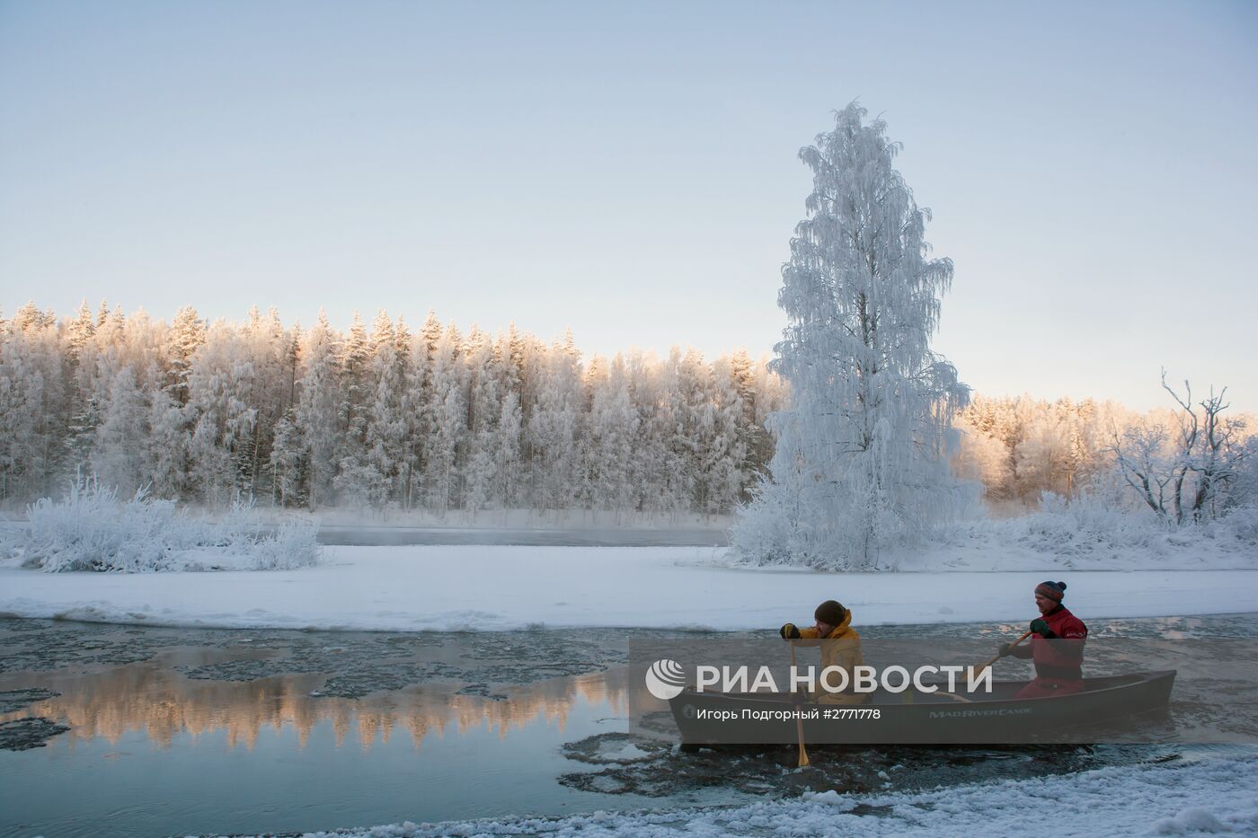 Зимний отдых на реке Шуя в Карелии