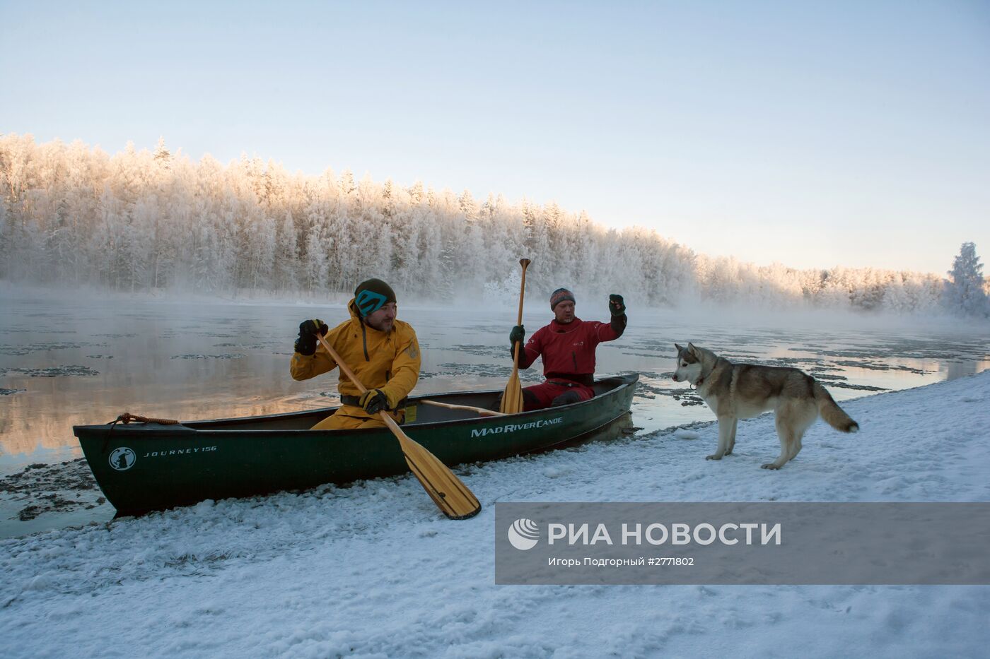 Зимний отдых на реке Шуя в Карелии