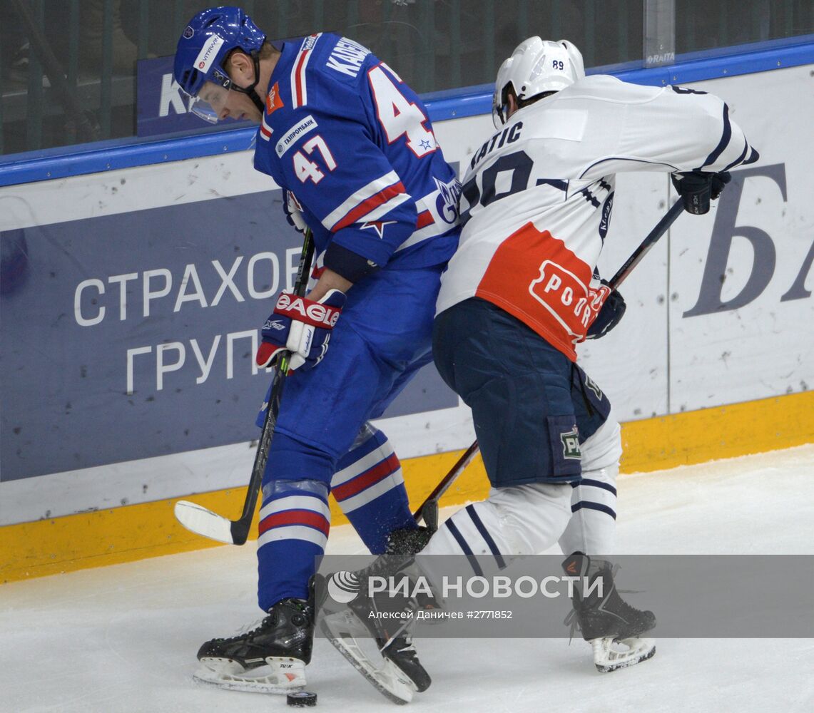 Хоккей. КХЛ. Матч СКА - "Медвешчак"