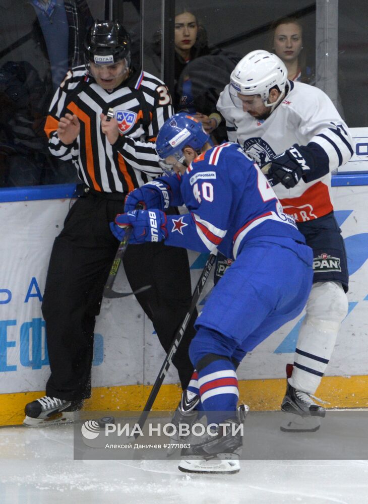 Хоккей. КХЛ. Матч СКА - "Медвешчак"