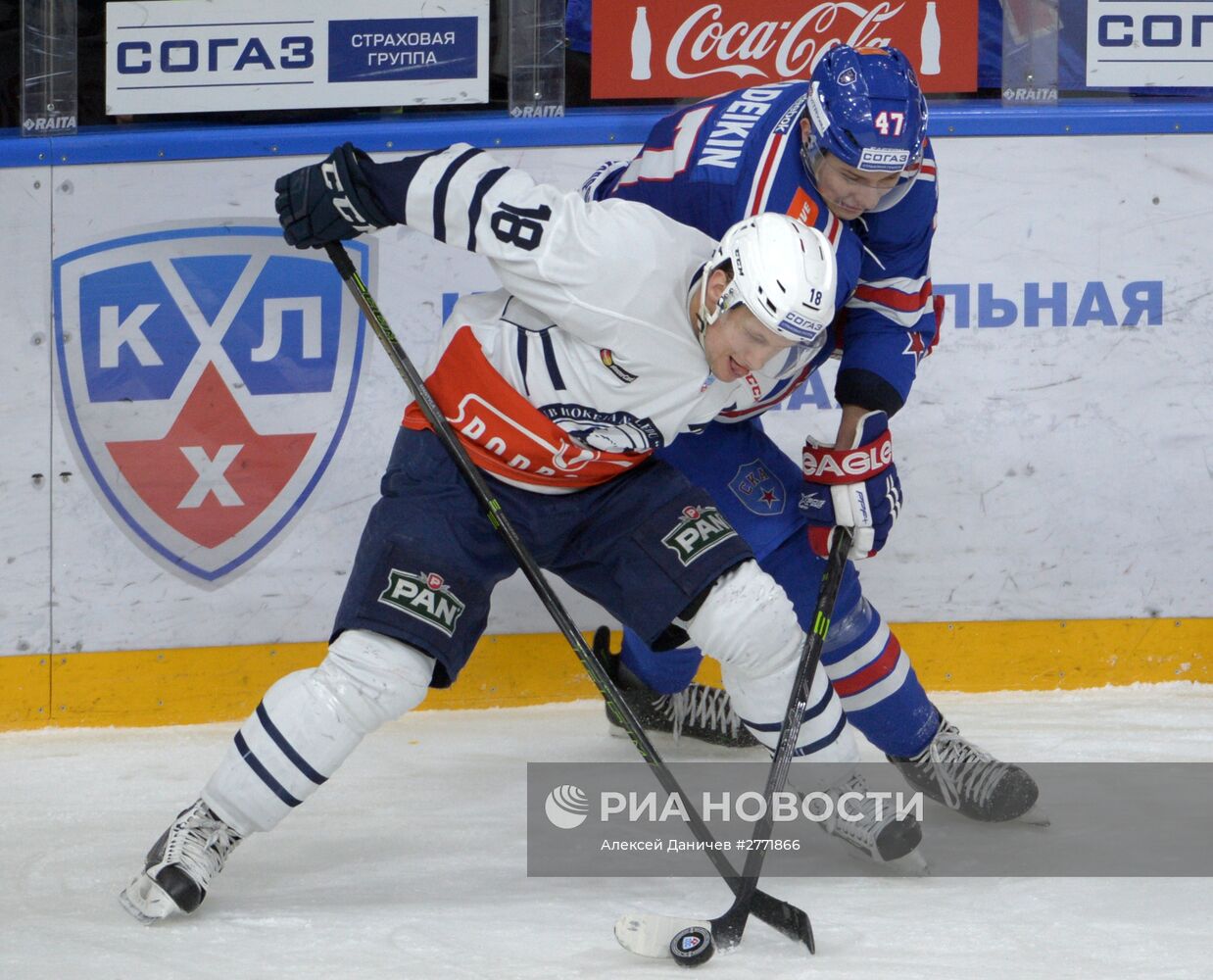 Хоккей. КХЛ. Матч СКА - "Медвешчак"