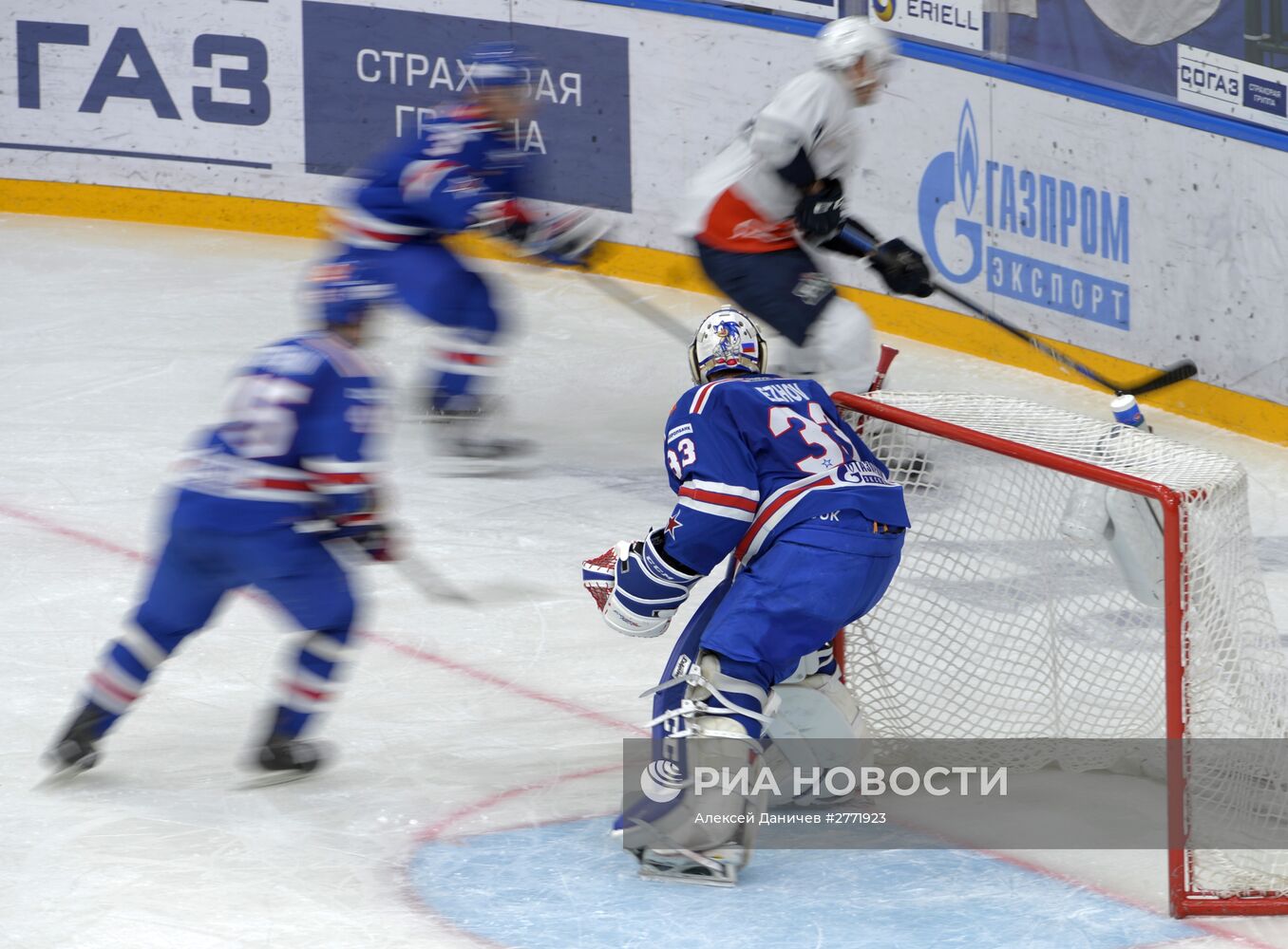 Хоккей. КХЛ. Матч СКА - "Медвешчак"