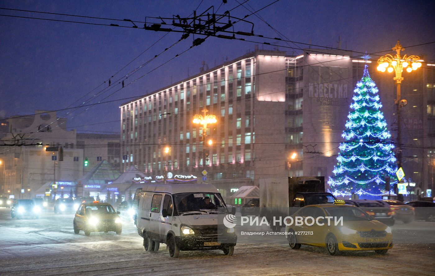 Снегопад в Москве