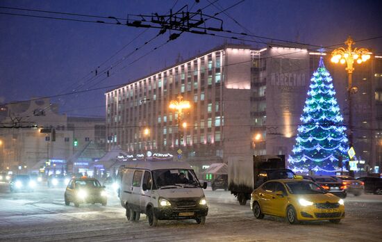 Снегопад в Москве